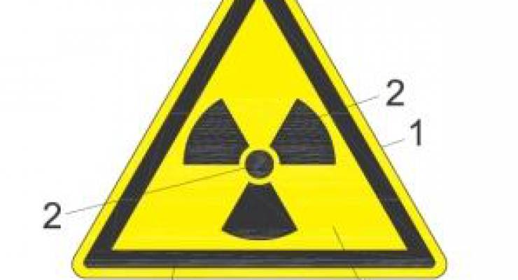 Warntafel für radioaktive Strahlung; Bild: Dr. Rudi Danz