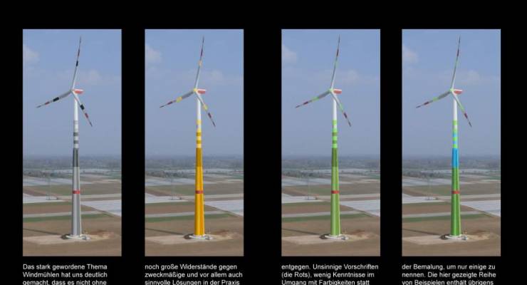 Farbige Windkraftanlagen; Foto: STUDIO VON GARNIER
