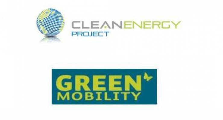 Logo von CleanEnergy Project und GreenMobility