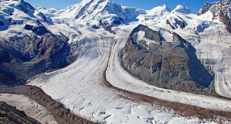 Gletscherschmelze in den Aplen