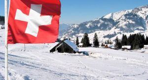 Skigebiet in der Schweiz
