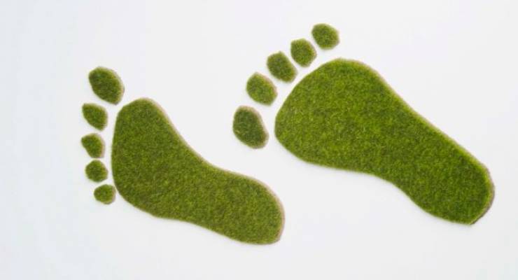 Grüne Fußabdrücke