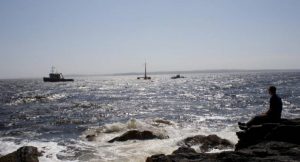 VolturnUS Windkraftanlage an der Küste Maines