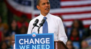 Barack Obama sagte in seiner wöchentlichen Rede: Es gibt keine größere Bedrohung als den Klimawandel.