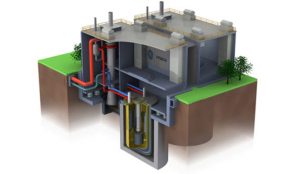 Der Prototyp der Prism Reaktors - ein weiter entwickelter und wesentlich sicherer schneller Brüter - sagt GE Hitachi. © GE Hitachi.
