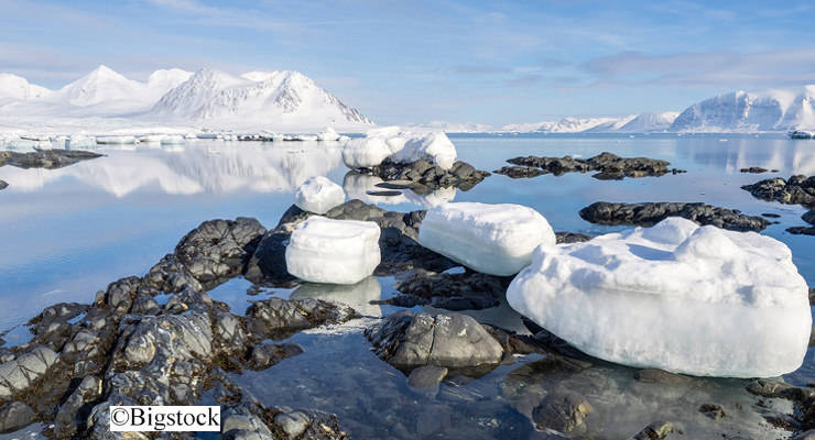 Arktis Eisschmelze durch Klimawandel