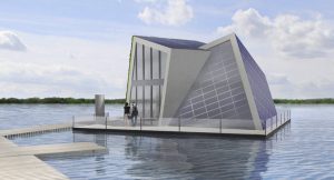 Schwimmendes energieautarkes Haus