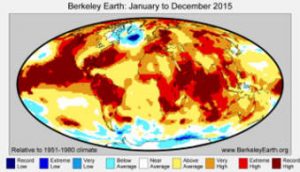 2015 erneut wärmstes Jahr